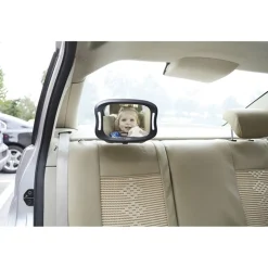Bil Spejl Med LED 28,5x19,5cm*BabyDan Discount