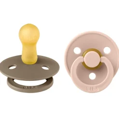 Colour Latex Sutter 2-pak Rund Dark Oat/Blush*Bibs Sale