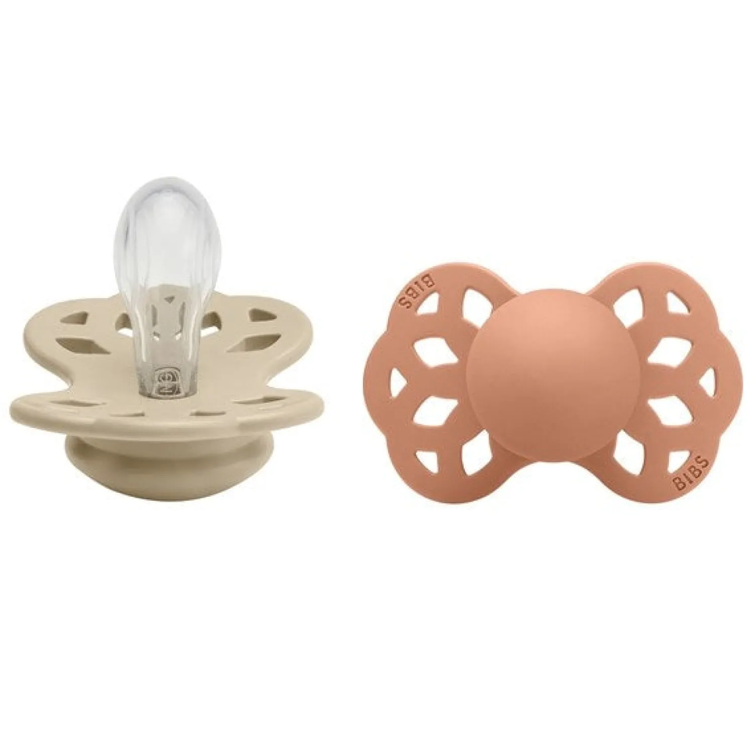 Infinity Silikone Symmetriske Sutter 2-pak Vanilla/Peach*Bibs Discount