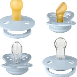 Try-it Collection Silikone/Naturgummi Sutter 4-pak Baby Blue*Bibs Online