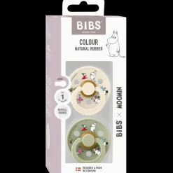 x Moomin Pacifier Colour 2 pack Friends Latex Size 1 Ivory mix*BIBS New