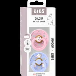 x Moomin Pacifier Colour 2 pack Dreaming Latex Size 2 Baby Pink mix*BIBS Sale