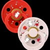 x Moomin Pacifier Colour 2 pack Dancing Latex Size 1 Candy Apple mix*BIBS Outlet