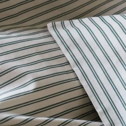 Juniorsengetøj - Green Double Stripe*By mats Sale