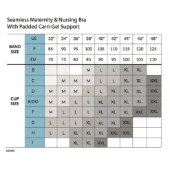 Graviditets- og Amme-BH m. Indlæg og Carri-Gel Sort*Carriwell Outlet