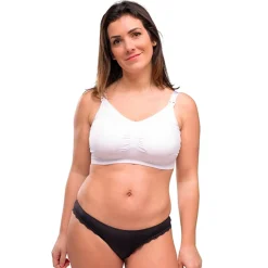 Graviditets- og Amme-BH m. Indlæg Hvid*Carriwell