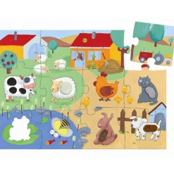 Følepuslespil Bondegård*Djeco Best