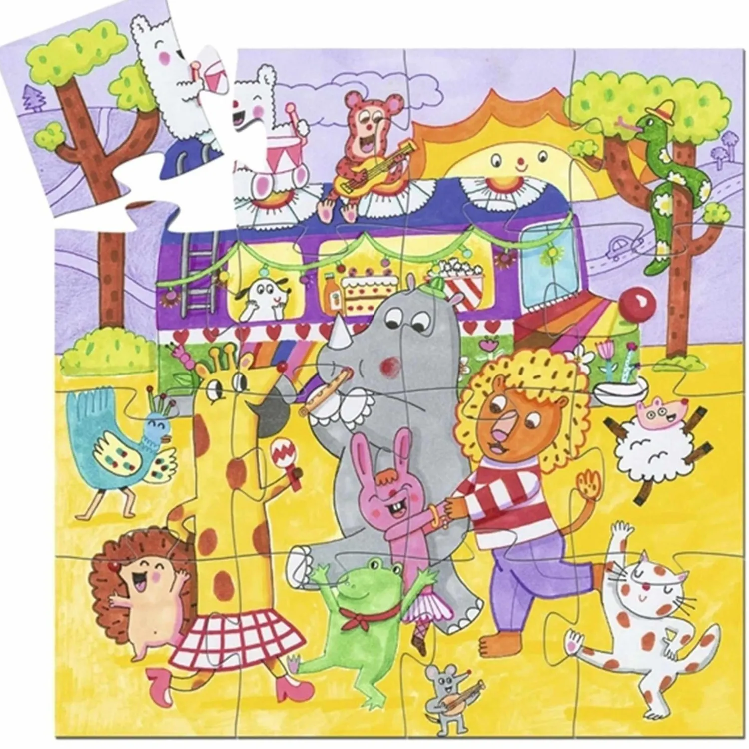 Puslespil Regnbuebussen*Djeco Sale