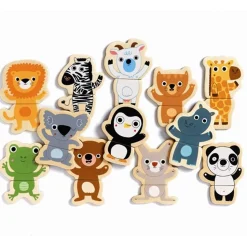 Wooden Magnetic Minidyr*Djeco Best