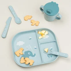 Blå Foodie inddelt Tallerken Elphee*DonebyDeer Best