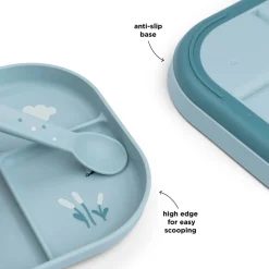 Blå Foodie inddelt Tallerken Elphee*DonebyDeer Best