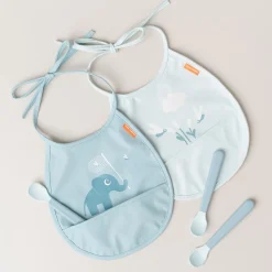 Foodie Easy-Grip Babyske 3-Pak Blå*DonebyDeer
