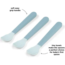 Foodie Easy-Grip Babyske 3-Pak Blå*DonebyDeer