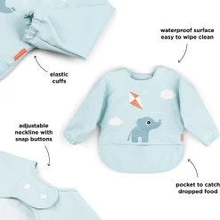 Hagesmæk M/Ærmer Og Lomme Playground Blå*DonebyDeer Best