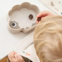 Sand Silikone Stick & Stay Skål Sheepy*DonebyDeer Best