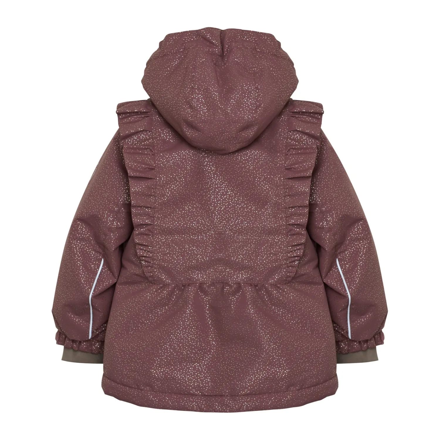 vinterjakke med flæser og glimmer - Rose Taupe*ENFANT Best