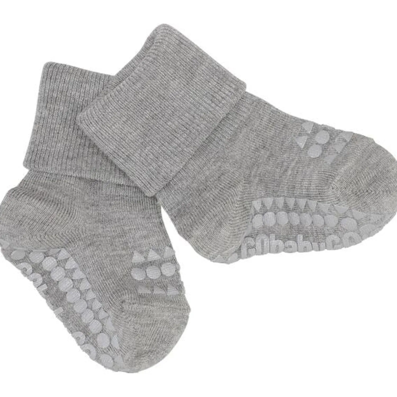 Bamboo Strømper Antislip Grey Melange*Gobabygo