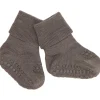Brown Melange Non-Slip Strømper I Merino Uld*Gobabygo Hot