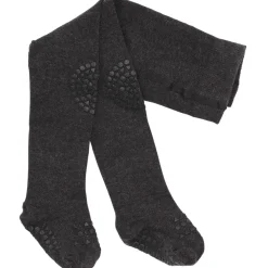 Dark Grey Melange Crawling Strømpebukser Organic Bomuld*Gobabygo Outlet