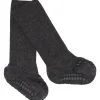 Dark Grey Melange Non-Slip Strømper Bambus*Gobabygo Clearance