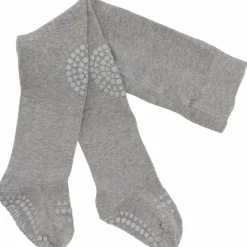 Grey Melange Crawling Strømpebukser Organic Bomuld*Gobabygo Clearance