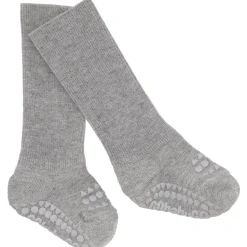 Grey Melange Non-Slip Strømper Bambus*Gobabygo Hot
