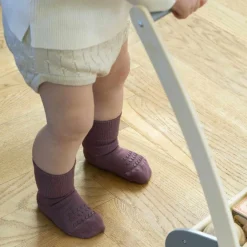 Misty Plum Non-Slip Strømper Bambus*Gobabygo New