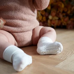 Off White Non-Slip Strømper Bambus*Gobabygo Discount