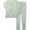 Bambus Mint AOP Pyjamas*Joha Outlet