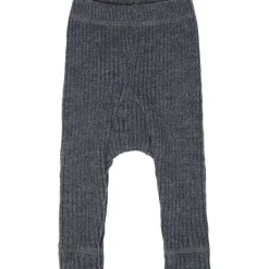 Uld Rib Gråmeleret Leggings*Joha Sale