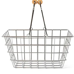 Metal Kurv Med Træhåndtag*Mamamemo Hot