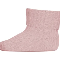 533 Bomuld Rib Baby Strømper 4150 Silver Pink*Mp Danmark Online