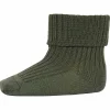Uld rib baby strømper Olivine*Mp Danmark Clearance