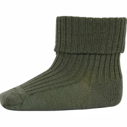 Uld rib baby strømper Olivine*Mp Danmark Clearance