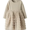 Cement Nmfsykia Tulle Ls Dress*Name It Sale