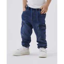 Dark Blue Denim Ben Baggy Cargo Jeans Noos*Name It Outlet
