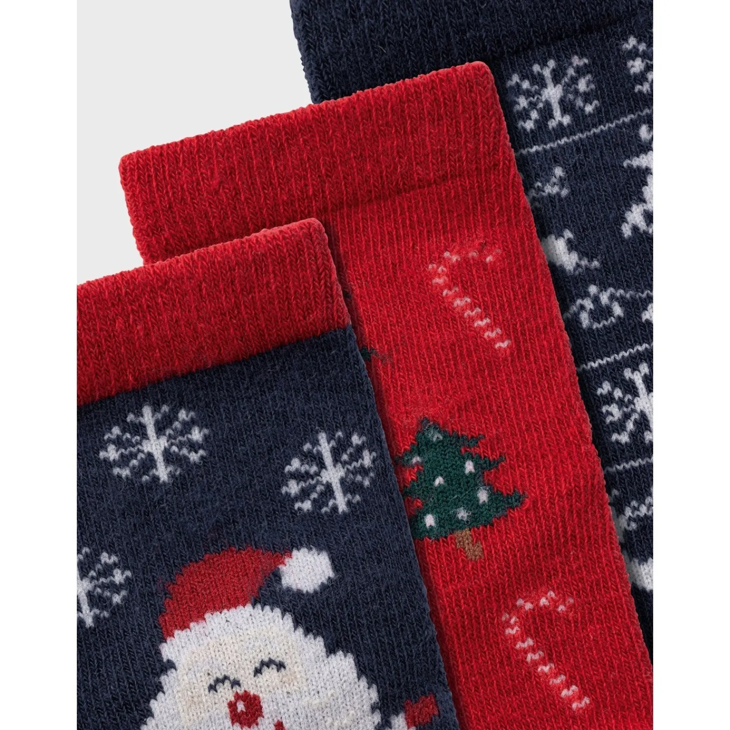 Dark Sapphire Jester Red Richristmas 3-pak Strømper*Name It Hot