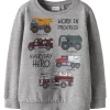 Grey Melange Nmmorson Tonka Nreg Sweat Bru Cplg*Name It Best