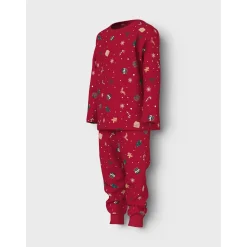 Jester Red Xmas AOP Red Nmnvismas Ls Nightset*Name It
