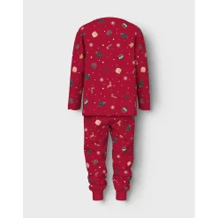 Jester Red Xmas AOP Red Nmnvismas Ls Nightset*Name It
