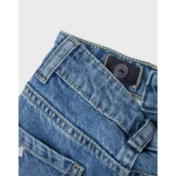 Medium Blue Denim Bows Bella Mom Embroidery Jeans Noos*Name It New