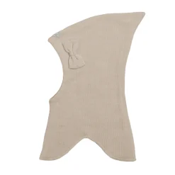 Spids Uld Elefanthue m/Sløjfe Beige Grey*Racing Kids Clearance