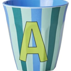 Bluish Stripes Melamin Alfabet Kop*Rice New