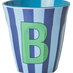 Bluish Stripes Melamin Alfabet Kop*Rice New