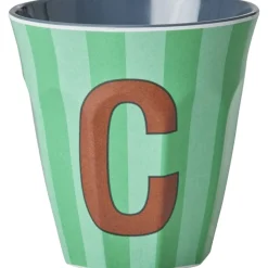 Bluish Stripes Melamin Alfabet Kop*Rice New