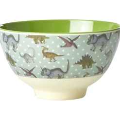 New Dino Print Lille Melamin Skål*Rice Hot
