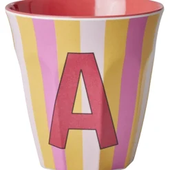Pinkish Stripes Melamin Alfabet Kop*Rice Clearance