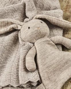 babytæppe, fishbone, merino uld - nature*Smallstuff Best