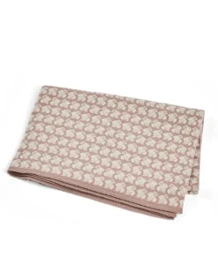 Babytæppe med elefanter, merino uld, powder*Smallstuff Discount