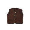 Vest, bouclé uld, brun*Smallstuff Sale